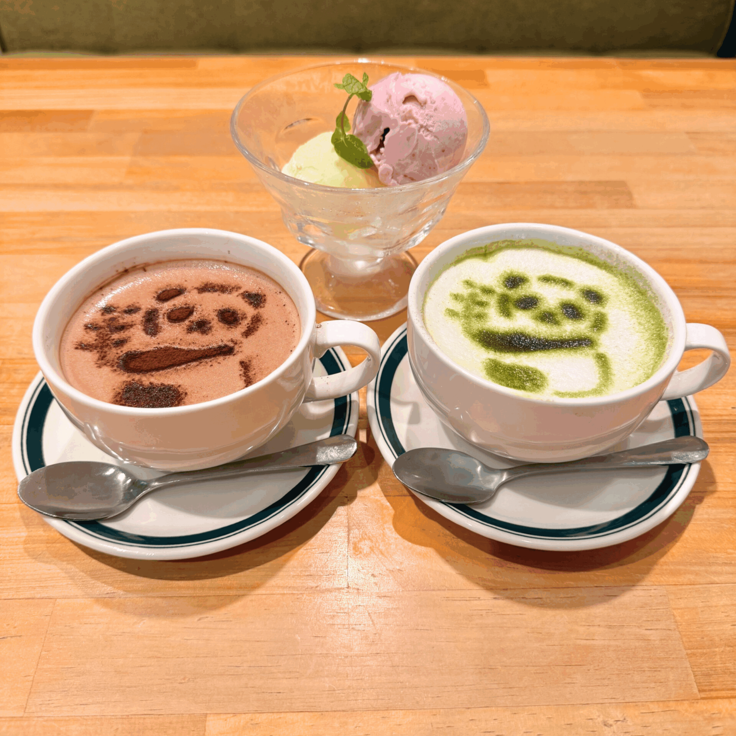 パンダさんパワー アイスクリームセット ～ココア／抹茶ラテ～